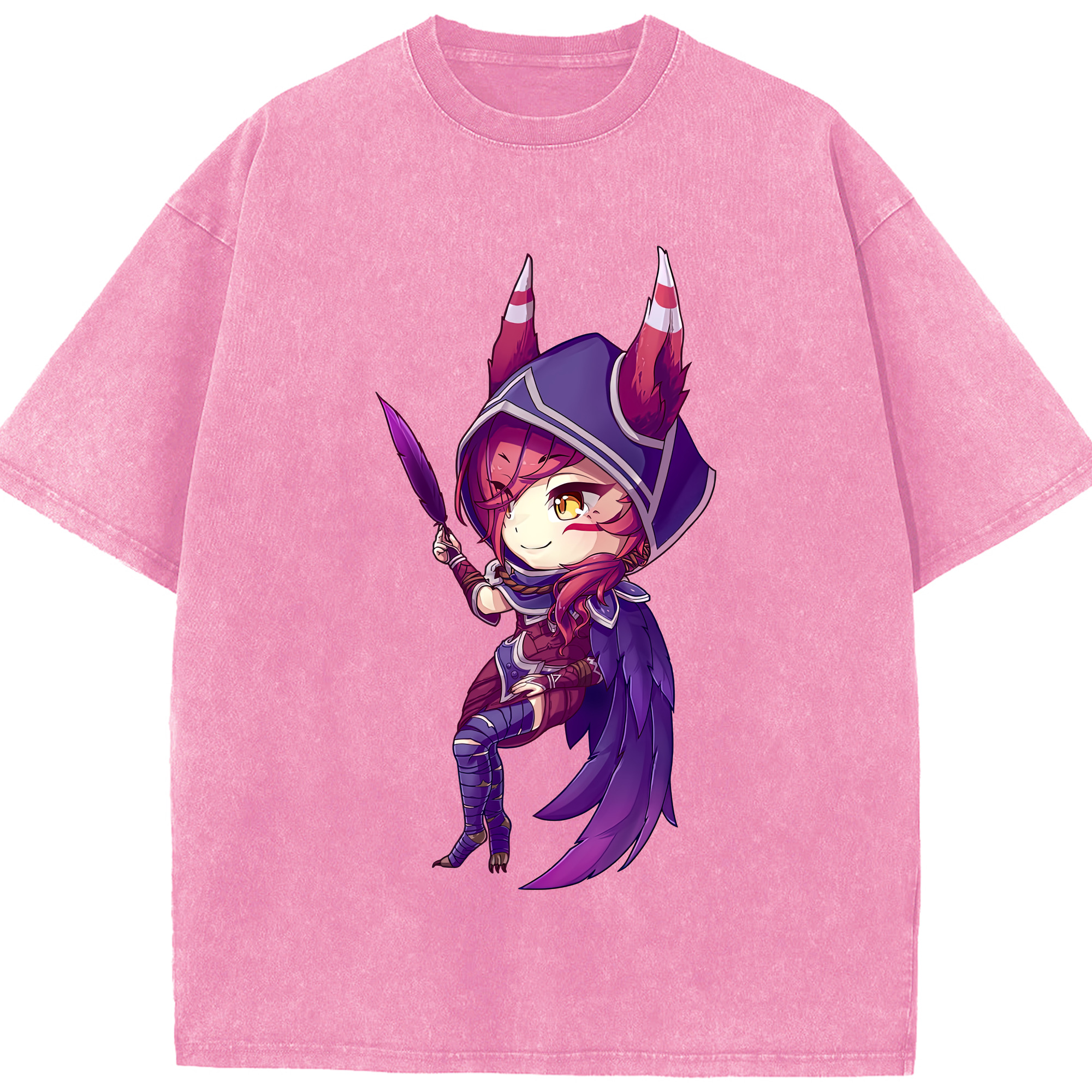リーグ・オブ・レジェンド League of Legends LOL 綿100% ヴィンテージ風 半袖Tシャツ（フロントプリント）